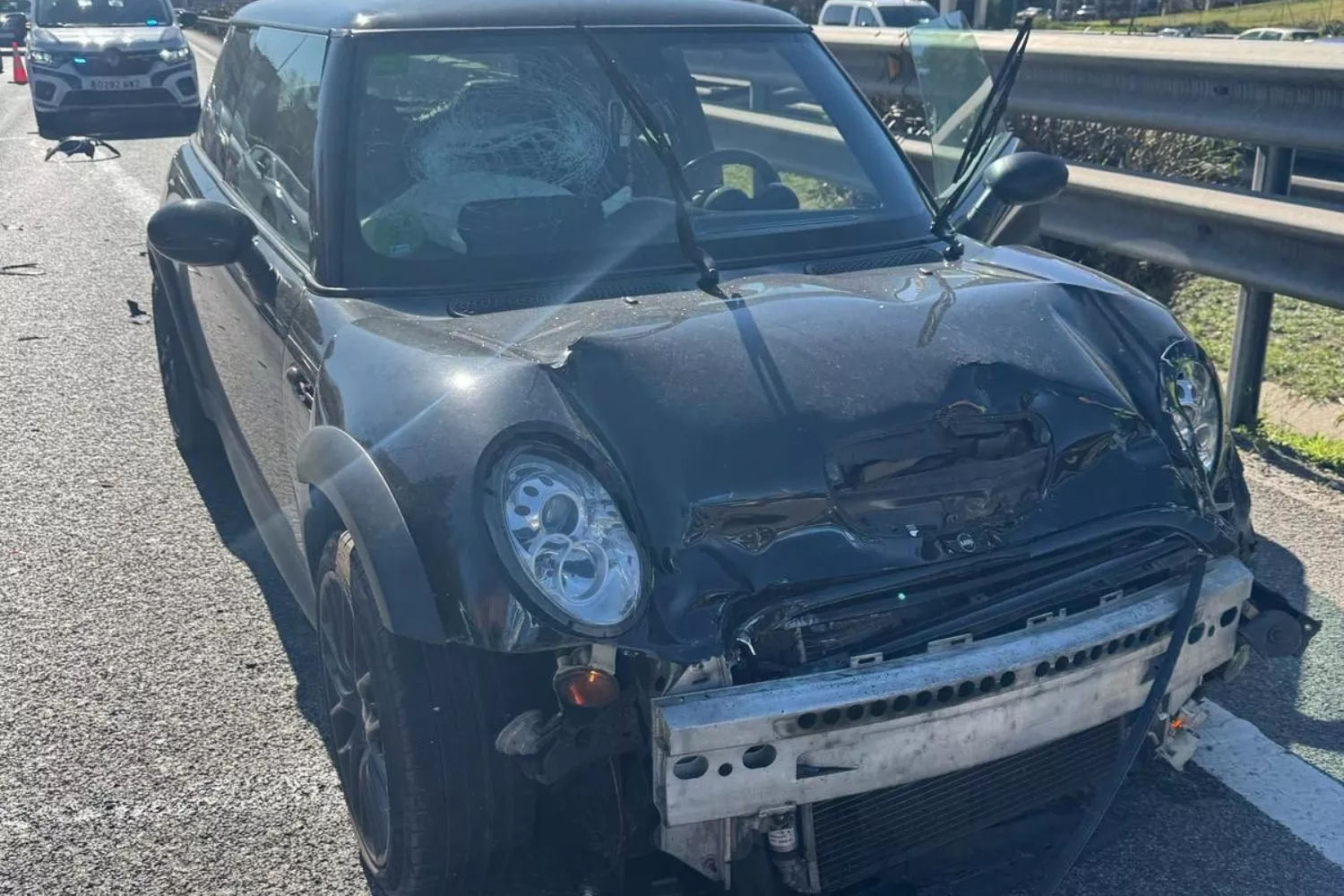 Cómo quedó el coche de Manuel Soriano tras el accidente   CEDIDA