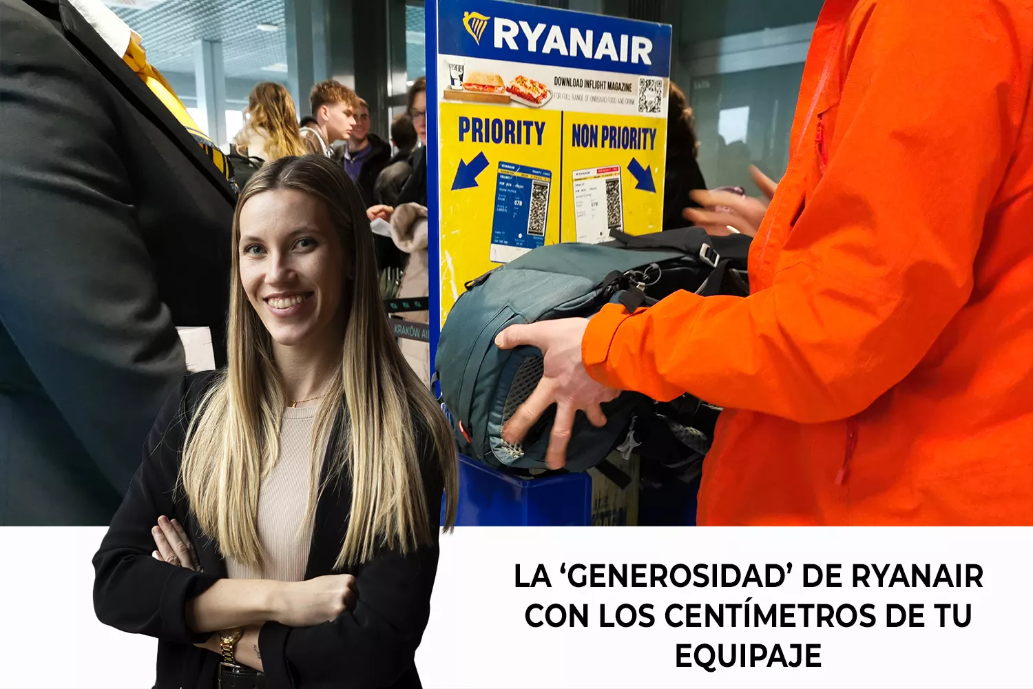 Videoblog de Ana Siles sobre las nuevas medidas de las maletas gratuitas en Ryanair / FOTOMONTAJE CG