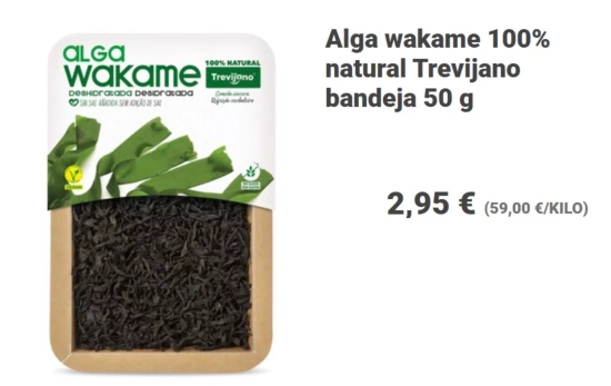 Algas wakame deshidratadas/ DIA Algas wakame deshidratadas/ DIA