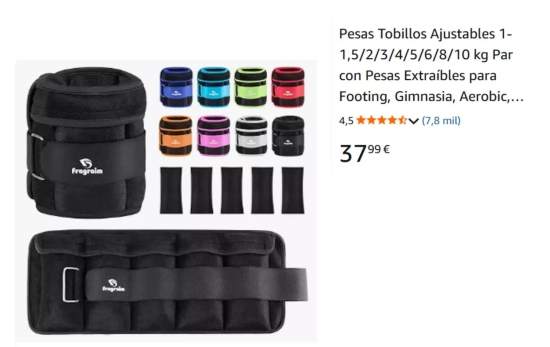Juego de pesos ajustable portátil/ AMAZON