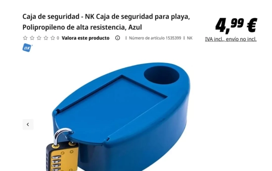 Caja fuerte para playa/ MediaMarkt Caja fuerte para playa/ MediaMarkt