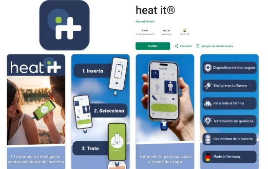 Heat it, la app antimosquitos disponible para iOS o Android/ PLAYSTORE Heat it, la app antimosquitos disponible para iOS o Android/ PLAYSTORE