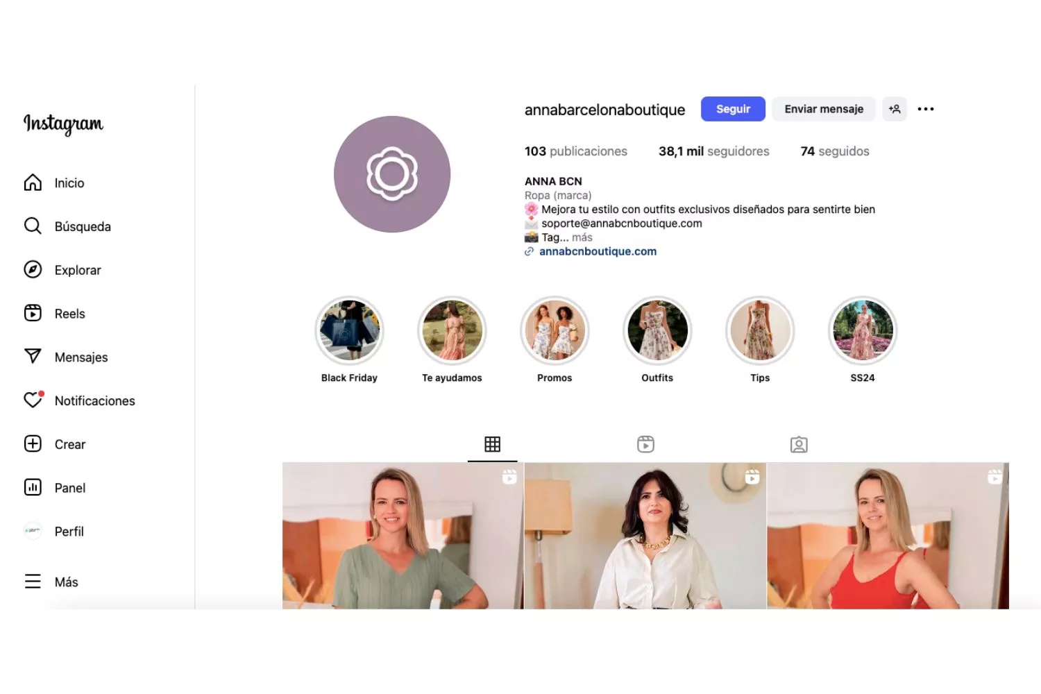 Perfil de Instagram de Anna Barcelona / INSTAGRAM