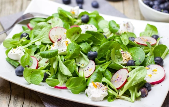 Una ensalada de canónigos y rábanos/ CANVA Una ensalada de canónigos y rábanos/ CANVA