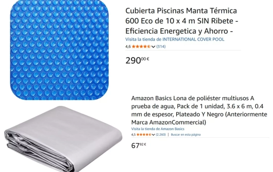 Lonetas cubre piscinas/ AMAZON Lonetas cubre piscinas/ AMAZON