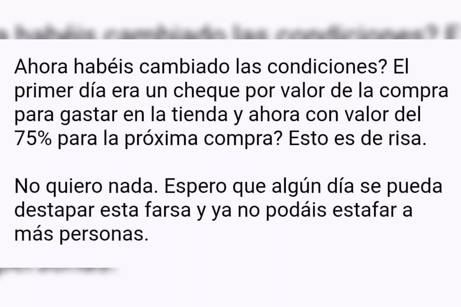 Respuesta de la afectada a Anna Barcelona / CEDIDA Respuesta de la afectada a Anna Barcelona / CEDIDA