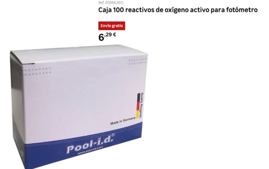 Caja 100 reactivos de oxígeno activo para fotómetro/ LEROYMERLIN Caja 100 reactivos de oxígeno activo para fotómetro/ LEROYMERLIN