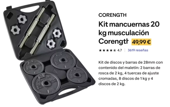 Pesas regulables/ DECATHLON Pesas regulables/ DECATHLON