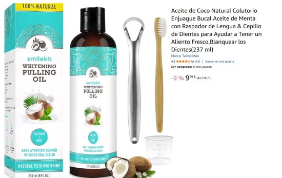 Aceite de coco Oil Pulling/ AMAZON