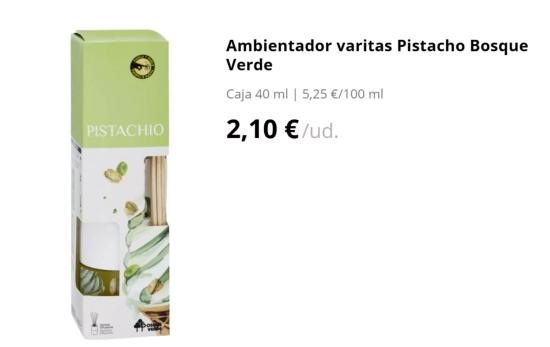 Ambientador de pistacho/ MERCADONA Ambientador de pistacho/ MERCADONA