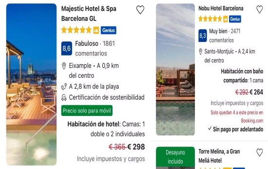 Los hoteles Majestic y Nobu con sus habitaciones rebajadas en agosto / CG Los hoteles Majestic y Nobu con sus habitaciones rebajadas en agosto / CG