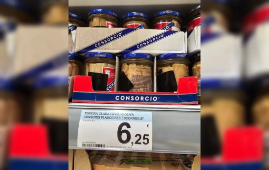 Precio de una unidad del atún en conserva de la marca El Consorcio / FACEBOOK Precio de una unidad del atún en conserva de la marca El Consorcio / FACEBOOK