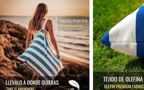 Puff Aiire Exterior en Olefina con Relleno Incluido/ AMAZON Puff Aiire Exterior en Olefina con Relleno Incluido/ AMAZON