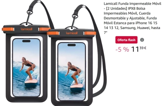 Funda impermeable para la playa/ AMAZON Funda impermeable para la playa/ AMAZON