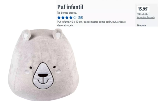 Puf infantil/LIDL