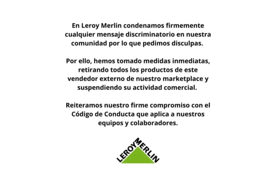 Las disculpas de Leroy Merlin Las disculpas de Leroy Merlin