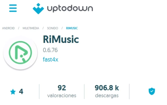 RiMusic: icono para descarga/ rimusic.uptodown.com RiMusic: icono para descarga/ rimusic.uptodown.com