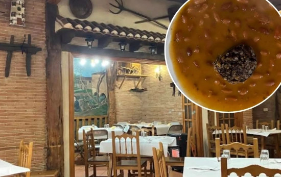 Mesón el Campesino y su famoso plato de judías con chorizo/ Montaje Consumidor Global Mesón el Campesino y su famoso plato de judías con chorizo/ Montaje Consumidor Global