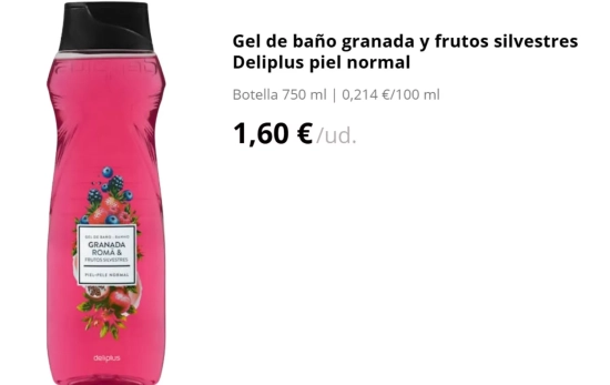 Gel de baño granada y frutos silvestres/ MERCADONA