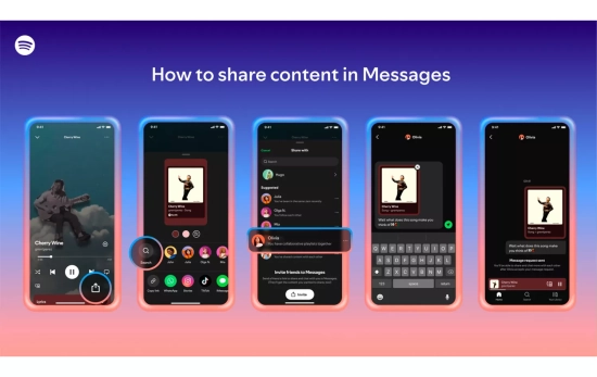 Una imagen que muestra cómo enviar mensajes / SPOTIFY Una imagen que muestra cómo enviar mensajes / SPOTIFY