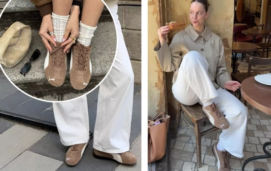 Una chica con unos zapatos de ante / Montaje Consumidor Global Una chica con unos zapatos de ante / Montaje Consumidor Global