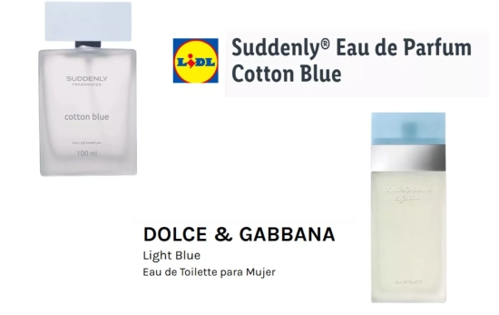 Inspiración de la colonia Cotton Blue de Lidl con la de Light Blue de Dolce & Gabbana/ Montaje CG Inspiración de la colonia Cotton Blue de Lidl con la de Light Blue de Dolce & Gabbana/ Montaje CG