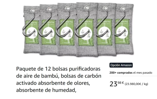 Carbón activado anti-humedad/ AMAZON