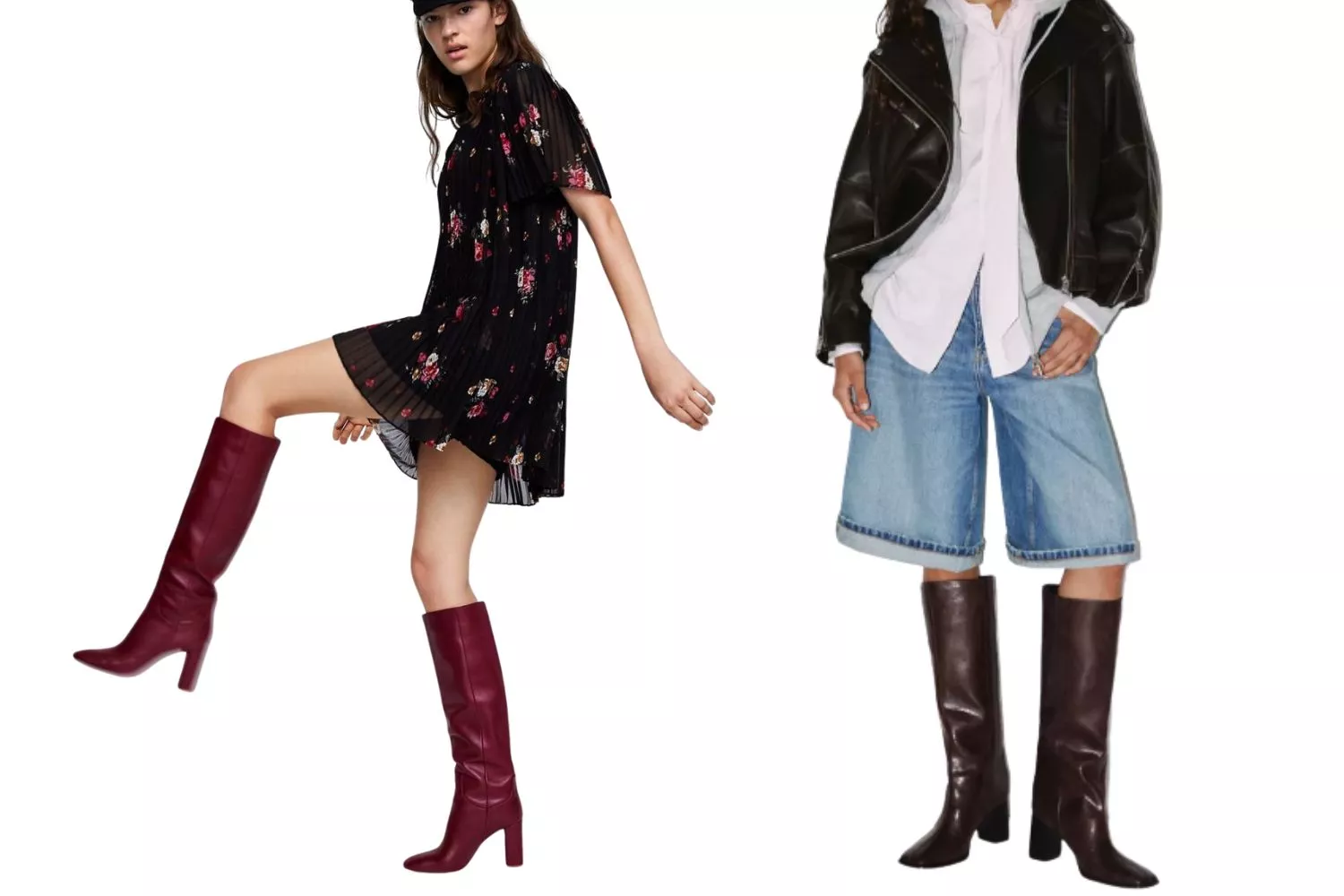 Dos personas rescatan sus vestidos de verano este otoño / Montaje Consumidor Global