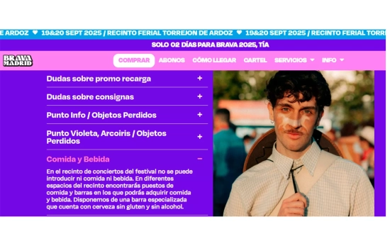 Página web de Brava Madrid / CG Página web de Brava Madrid / CG