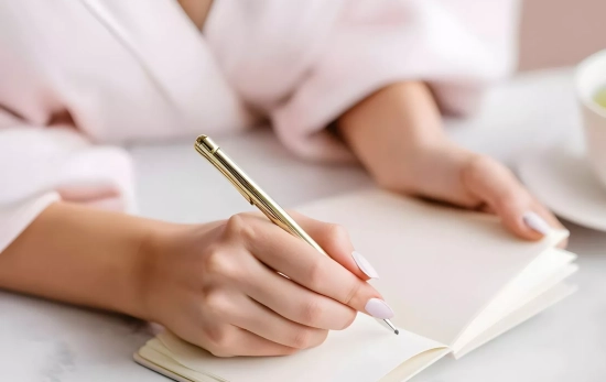 Una persona practicando el escribir sus metas para septiembre/ CANVA Una persona practicando el escribir sus metas para septiembre/ CANVA