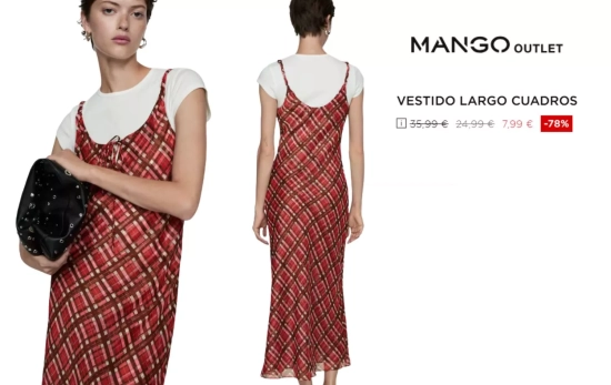 Vestido de cuadros en tendencia / Mango Outlet Vestido de cuadros en tendencia / Mango Outlet