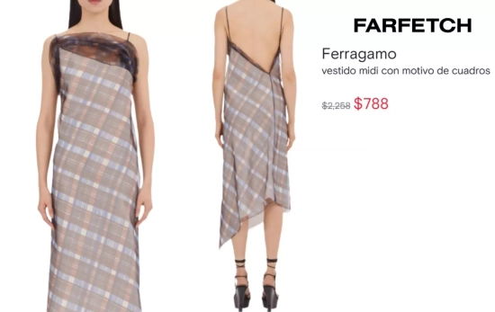 Vestido cuadros/FERRAGAMO Vestido cuadros/FERRAGAMO