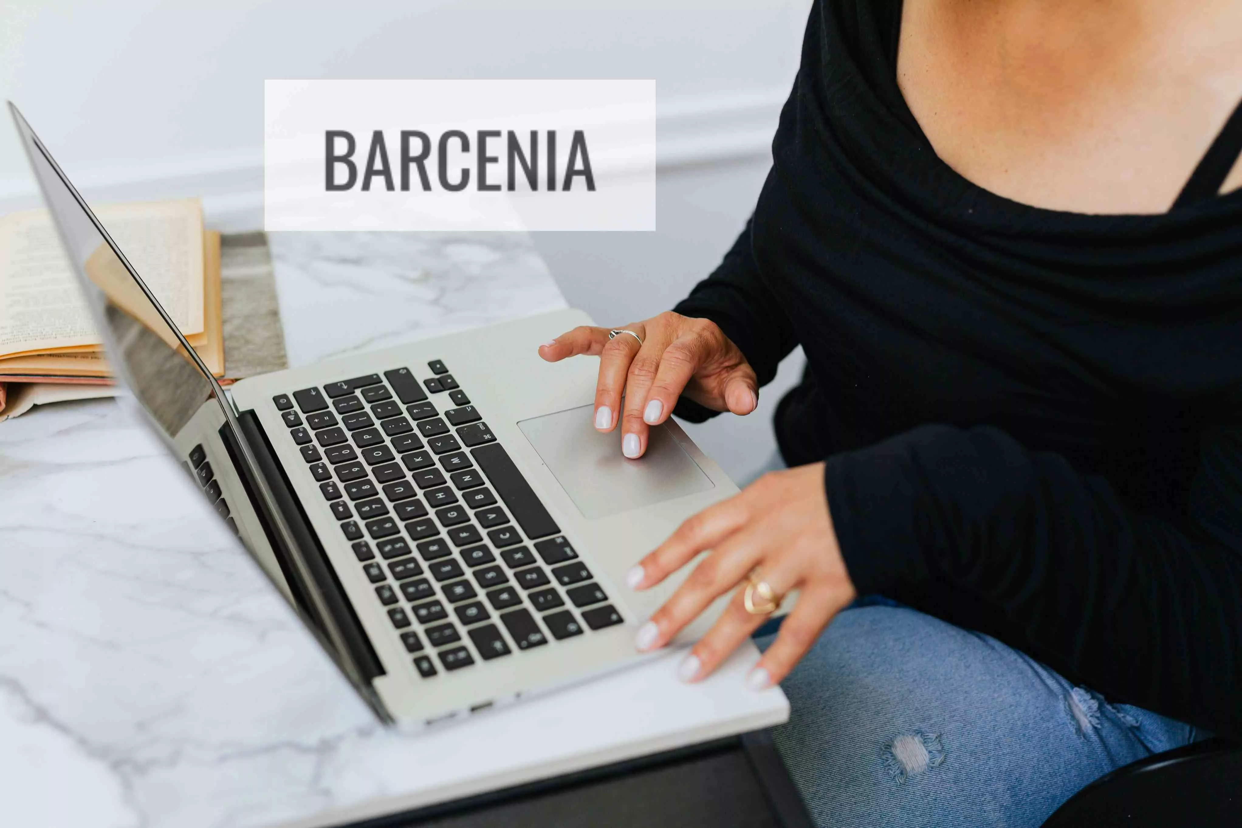 Una persona hace una compra en la web de moda Barcenia / FOTOMONTAJE CG