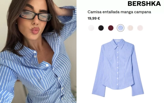 Camisa entallada/ Bershka Camisa entallada/ Bershka
