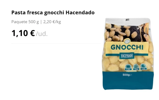 Ñoquis de patata/ MERCADONA Ñoquis de patata/ MERCADONA