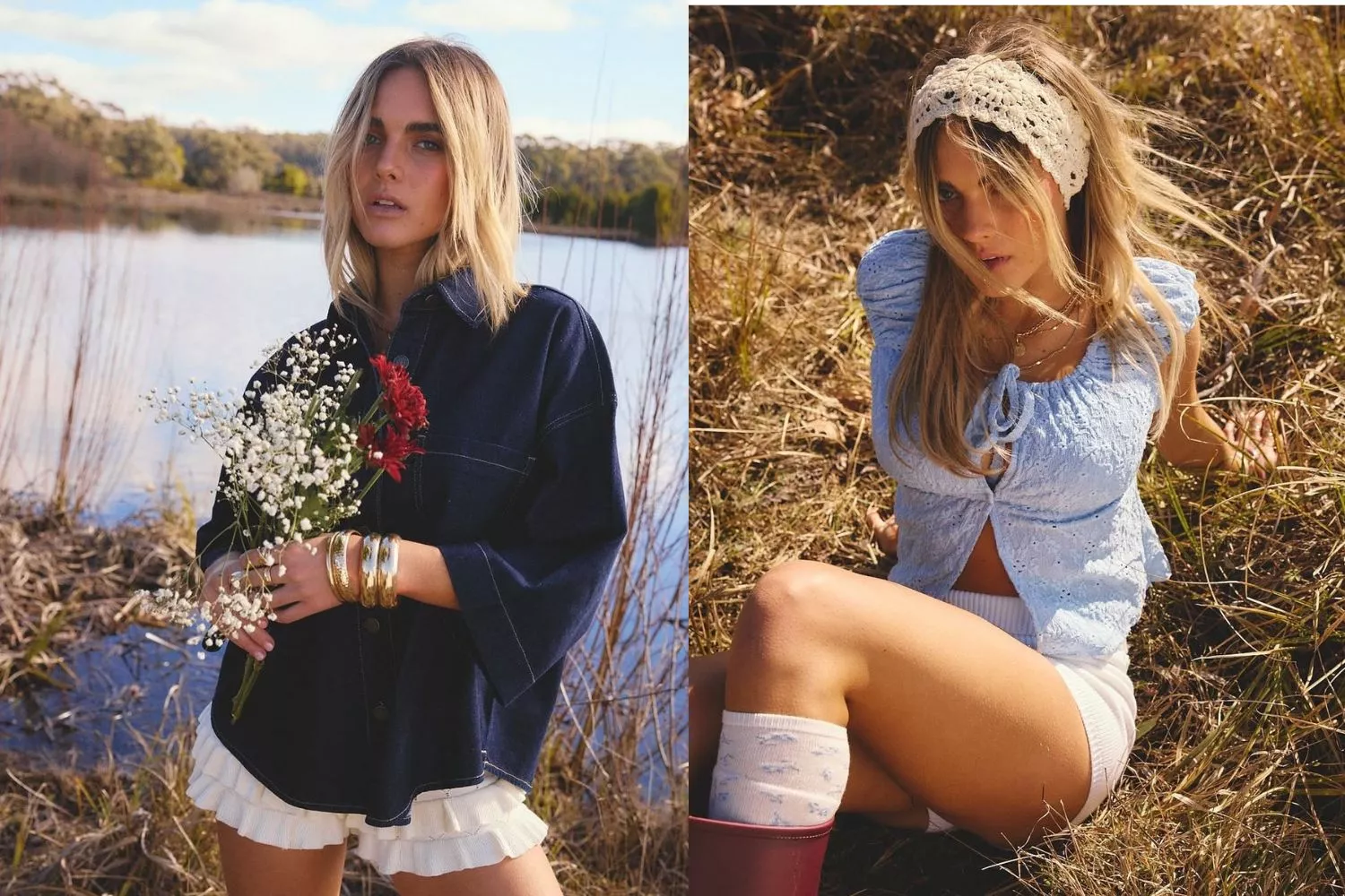 Campaña de Aralina, la firma de moda desconocida en España que ya es la favoritas de las mejor vestidas/ Montaje Consumidor Global