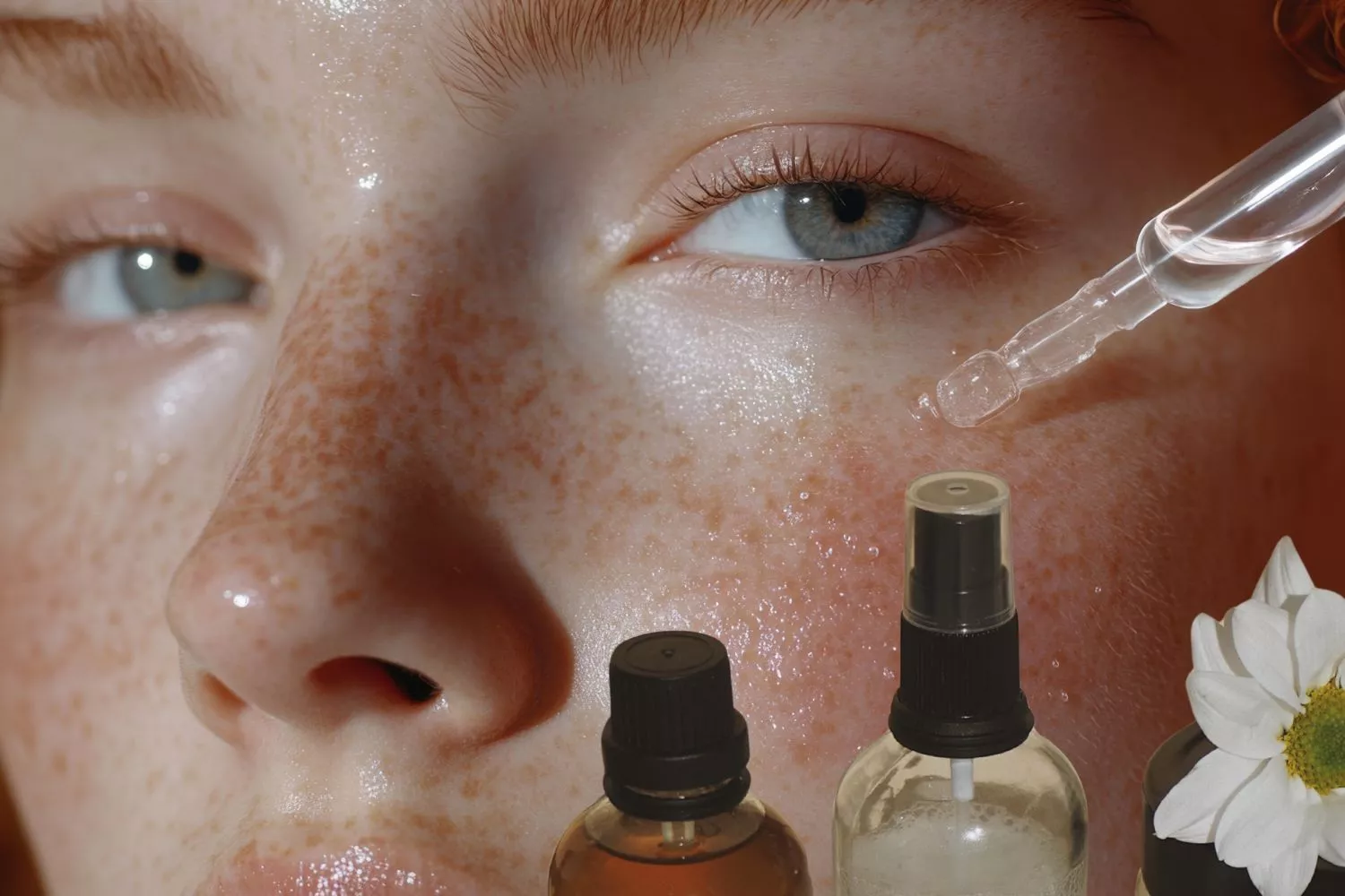Una persona que sigue una rutina de belleza / Montaje CONSUMIDOR GLOBAL