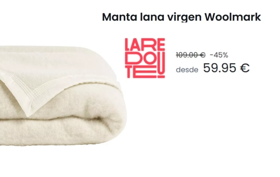 Manta lana otoñal/ LAREDOUTTE Manta lana otoñal/ LAREDOUTTE
