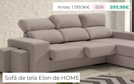 Sofá de tela Elon/ LATIENDAHOME Sofá de tela Elon/ LATIENDAHOME