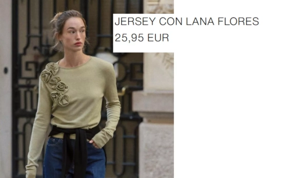 Jersey con lana de flores/ ZARA Jersey con lana de flores/ ZARA