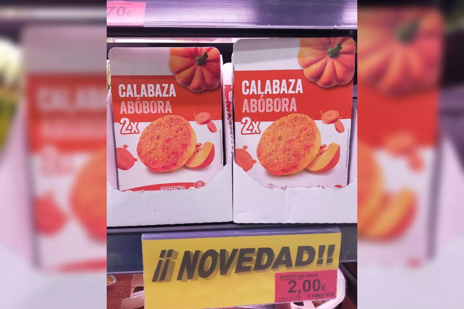 Nueva hamburguesa de calabaza de Mercadona / REDES