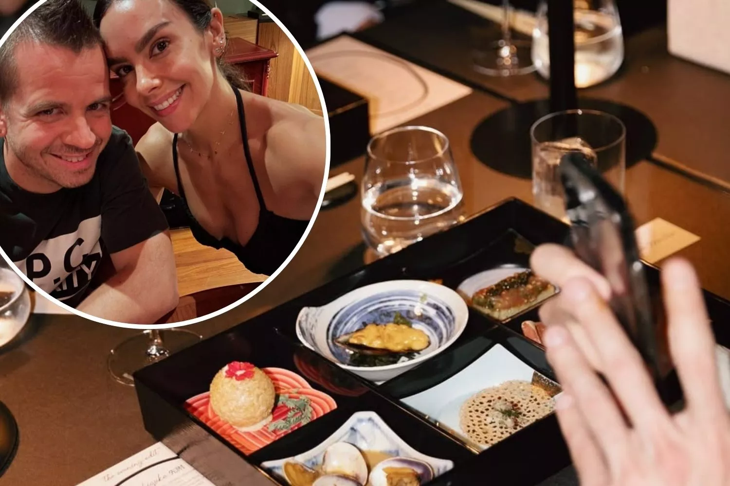Cristina Pedroche y Dabiz Muñoz y un restaurante con diferentes platos / Montaje CONSUMIDOR GLOBAL Cristina Pedroche y Dabiz Muñoz y un restaurante con diferentes platos / Montaje CONSUMIDOR GLOBAL