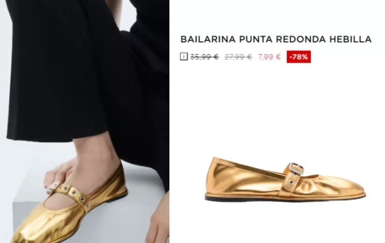 Bailarina hebilla/ MANGO OUTLET Bailarina hebilla/ MANGO OUTLET