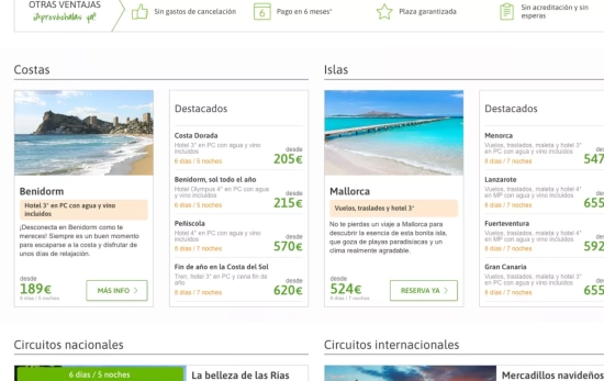 Los viajes para mayores que ofrece El Corte Inglés CAPTURA Los viajes para mayores que ofrece El Corte Inglés CAPTURA
