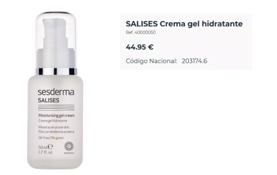 Crema sebo-reguladora Salises /SESDERMA Crema sebo-reguladora Salises /SESDERMA