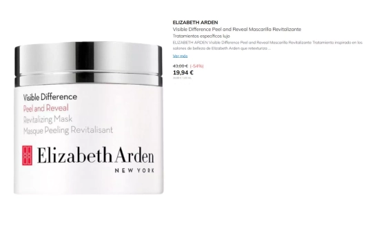 Elizabeth Arden Visible Difference Peel and Reveal Mascarilla Revitalizante/ PRIMOR Elizabeth Arden Visible Difference Peel and Reveal Mascarilla Revitalizante/ PRIMOR