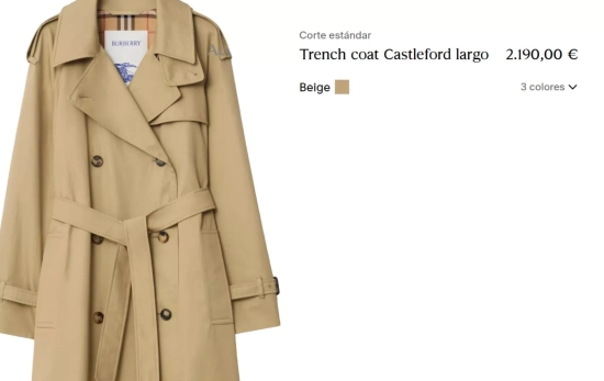 La icónica gabardina de Burberry/ Burberry La icónica gabardina de Burberry/ Burberry