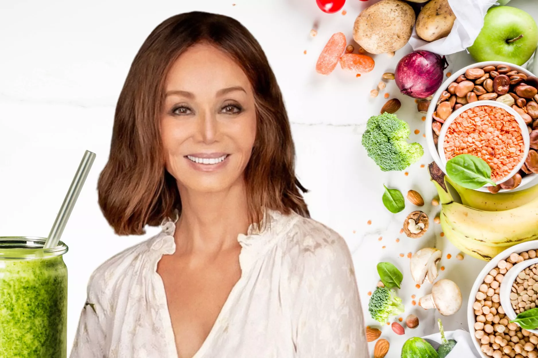 La dieta de Isabel Preysler que mantiene la piel radiante / Montaje Consumidor Global La dieta de Isabel Preysler que mantiene la piel radiante / Montaje Consumidor Global