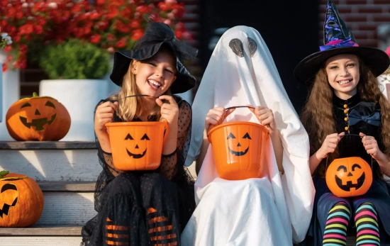 Niños pidiendo caramelos en Halloween/ CANVA Niños pidiendo caramelos en Halloween/ CANVA