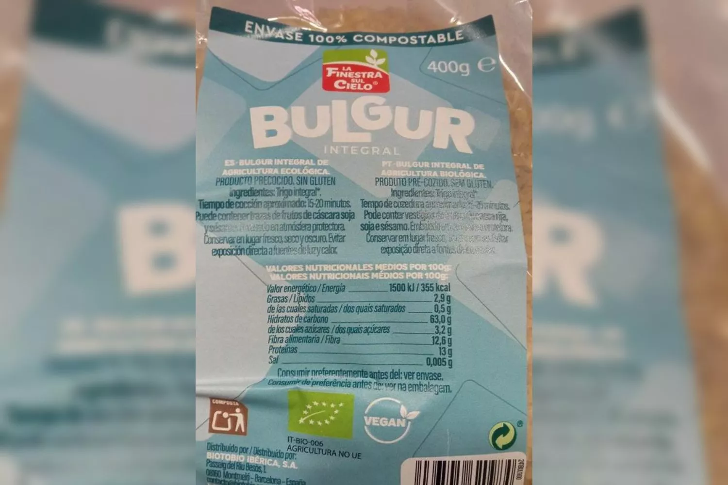 Cereales de la marca La Finestra Sul Cielo que contienen gluten no declarado / Aesan